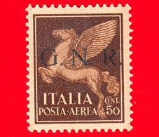 Nuovo - MNH - ITALIA - Rep. Sociale - 1943 - Soggetti Allegorici Sovrast. "G.N.R." - Pegaso - GNR - 50 C - Correo Aéreo