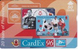 Nº 45 TARJETA DE GIBRALTAR DE CARDEX 96  NUEVO-MINT - Gibraltar