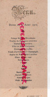 87- LIMOGES- MENU 5 AOUT 1912- MARIAGE DUTHEIL ET THOMAS -IMPRIMERIE JOUANNEM - SAUTERNES 1904-POMMARD 1900-MOET CHANDON - Menus