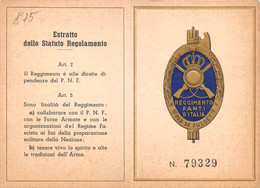 10387 "REGGIMENTO FANTI D'ITALIA - BATTAGLIONE DI...- ANNO XVIII - TESSERA NR 79329-NON UTILIZZATA" TIMBRO A SECCO. ORIG - Otros & Sin Clasificación