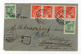 1948. YUGOSLAVIA,SERBIA,KULPIN TO CSR,REGISTERED COVER,RETURNED,LABEL INCONNU - Poste Aérienne