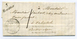 Cursive 5 MOUSTIER + T11 RIEZ + Taxe Locale Manuscrite 1 Décime / Dept 5 Basses Alpes / 1841 / Côte - 1801-1848: Précurseurs XIX