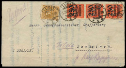 DEUTSCHES REICH 1923 INFLA Nr 296 Und 275 BRIEF M X29863A - Brieven En Documenten