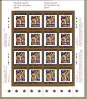 CANADA 1995 SCOTT 1545 MNH SHEET OF 16 - Volledige & Onvolledige Vellen