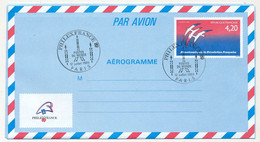 FRANCE => Aérogramme 4,20F Bicentenaire Révolution Folon Obl Temporaire Philexfrance Paris - 12/7/1989 - Luchtpostbladen