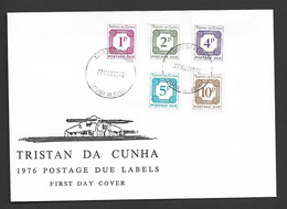 Tristan Da Cunha 1976 Postage Dues Set Of 5 On Illustrated FDC - Tristan Da Cunha