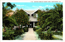 Florida Fort Myers Winter Home Of Henry Ford Curteich - Fort Myers