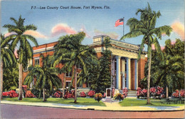 Florida Fort Myers Lee County Court House Curteich - Fort Myers