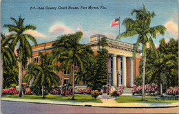 Florida Fort Myers Lee County Court House 1940 Curteich - Fort Myers