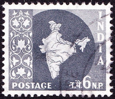 INDIA 1963 QEII 6np Grey SG403 Used - Ongebruikt