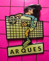 1021 Pin's Pins / Beau Et Rare / THEME : SPORTS / VOLLEY BALL ARQUES - Volleyball