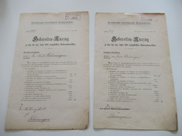 Dokument DR 1892 / 93 Beberollen Auszug Unternehmerlisten Braunschweigische Landwirtschaftliche Berufsgenossenschaft - Decrees & Laws