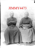 Le Père Victor Recolleau Et Une Grand-Mère à Identifier - Grande Plaque De Verre - Taille 128 X 178 Mlls - Glasdias
