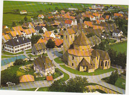 68 - OTTMARSHEIM (Haut-Rhin) - Vue Naérienne De L'Eglise Octogonale Du XIe S. - Ottmarsheim