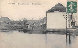 71 - CPA NAVILLY  Inondations 1910 Rue Du Bréjon - Autres Communes