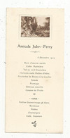 Menu, AMICALE JULES FERRY ,1929,  Frais Fr 1.55 E - Menus