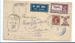 BI103 / Brit. INDIEN - 1942 Mit Indisch- Persisch- Irakischer Zensuren. Interessant. - 1936-47 King George VI