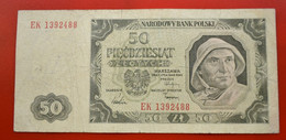 POLAND Banknotes  50 Złotych 1948 F/VF - Poland