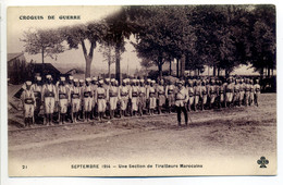 CPA Militaria - Croquis De Guerre Septembre 1914 - Section De Tirailleurs Marocains - Weltkrieg 1914-18