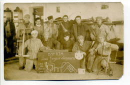 Carte Photo  Militaria - Groupe De Soldats 5 ème R T M " Les Joyeux Sapeurs" - Weltkrieg 1914-18