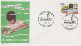 Enveloppe  FDC  1er  Jour   ANDORRE    Année  Internationale  Des   Personnes  Handicapées   1981 - Sonstige & Ohne Zuordnung