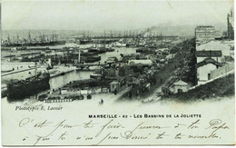 2664 - Bouches Du Rhone - MARSEILLE :  Les Bassins De La Joliette -   Circulée 1901  -  Lacour 62 - Saint Marcel, La Barasse, St Menet