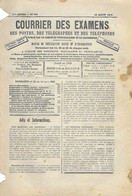Courrier Des Examens Des Postes Manuel De Préparation Fonctionnaires Professeurs - N°22 Du 10 Août1919 - - Historical Documents