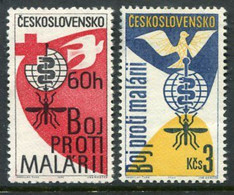 CZECHOSLOVAKIA 1962 Malaria Campaign MNH / **.  Michel 1348-49 - Unused Stamps