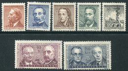 CZECHOSLOVAKIA 1962 Cultural Personalities MNH / **.  Michel 1321-27 - Ungebraucht