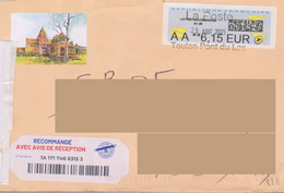 Cachet Manuel 3 Lignes La Poste Toulon Pont Du Lac (Var) (enveloppe Froissée à Gauche) - Manual Postmarks