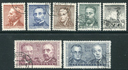 CZECHOSLOVAKIA 1962 Cultural Personalities Used.  Michel 1321-27 - Gebraucht