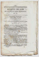 Bulletin Des Lois 73 1848 Tarif Péage Pont Saint-Sauveur Tours Pont-Volant/Ville-du-Pont Pont-de-la-Roche Doubs/Algérie - Decreti & Leggi