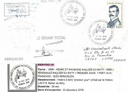 TAAF Kerguelen Antarctica Timbre à Date Type FDC 10 Du 31 DEC 1978 - Cartas