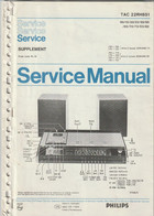 Philips Brochure-leaflet: Service Manual  TAC 22RH851 Radio/cassette Supplement - Libri & Schemi