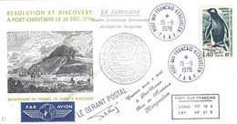 TAAF Kerguelen Antarctica Flotille 1978 La Japonaise - Covers & Documents