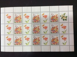 2006 Feuillet YT 419 Neuf De 9 Timbres Bouquet De Fleurs  Papillon Flower - Blocks & Sheetlets