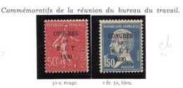 N° 264 - 265 Réunion Bureau International Du Travail Paris -1930 - Neufs Trace Charnière - Unused Stamps