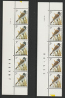 Buzin No 2425 2x Strook Van 5  2x Band De 5 Avec  Data 8.iii.95 + 17.viii.95 Vel +  Nummero/ No De Feuille ** - 1985-.. Oiseaux (Buzin)