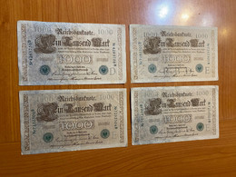 Allemagne - Lot De 4 Billets 1000 Mark 1910 - 1.000 Mark