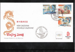New Caledonia 2008 Table Tennis - Olympic Games Beijing FDC - Table Tennis