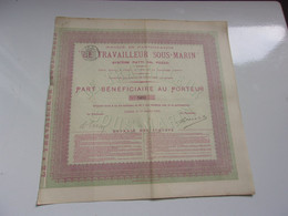 LE TRAVAILLEUR SOUS MARIN (1897) - Ohne Zuordnung