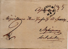 SUEDE 23/6/1837 STOCKHOLM-NYKOPING - ... - 1855 Prefilatelia