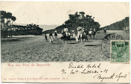 CARTE POSTALE -VUE DES PINS DE BEYROUTH DEPART BEIRUT 23 II 03 DEUTSCHE POST POUR LA FRANCE - Sonstige & Ohne Zuordnung