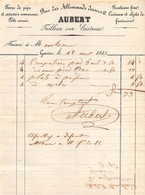 03195 "GENEVE - 18 AGOSTO 1851 - AUBERT - FAILLEUR SUR CRISTAUX - FINE CRISTAUX ET OBJET DE FANTAISIE" FATTURA COMM.LE - Switzerland