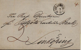 SUEDE 7/11/1855 NORRKOPPING-LINKOPING - ... - 1855 Prephilately