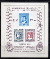 BF70 - ARGENTINA 1956 , Il Foglietto N. 10 ***  MNH. Gomma Sporca - Blocks & Kleinbögen