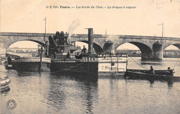 Tours       37          Quais-Ponts  Les Bords Du Cher. La Drague A Vapeur N° GB 311 - Un Peu Décollée  (voir Scan) - Tours