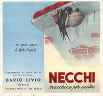 03208 "TORINO - DARIO LIVIO - ORGANIZZAZIONE DI VENDITA MACCHINE PER CUCIRE NECCHI" ANIMATA, CARTA ASSORBENTE - Auto's