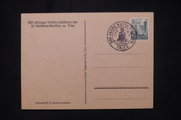 ALLEMAGNE - Oblitération Temporaire De Trier Sur Carte Postale En 1948 - L 109799 - Zona Francesa