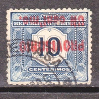 1904 Uruguay Used - Tasa Taxe Tax  Yv 6 Sobrecarga Invertida T6a Overprint Inverted - Uruguay